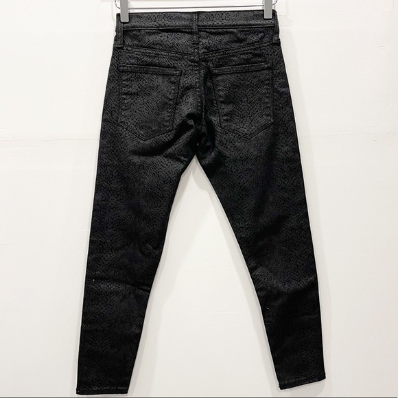 Banana Republic Mid Rise Skinny Ankle Jeans in Printed Black 25 Petite - Picture 3 of 11